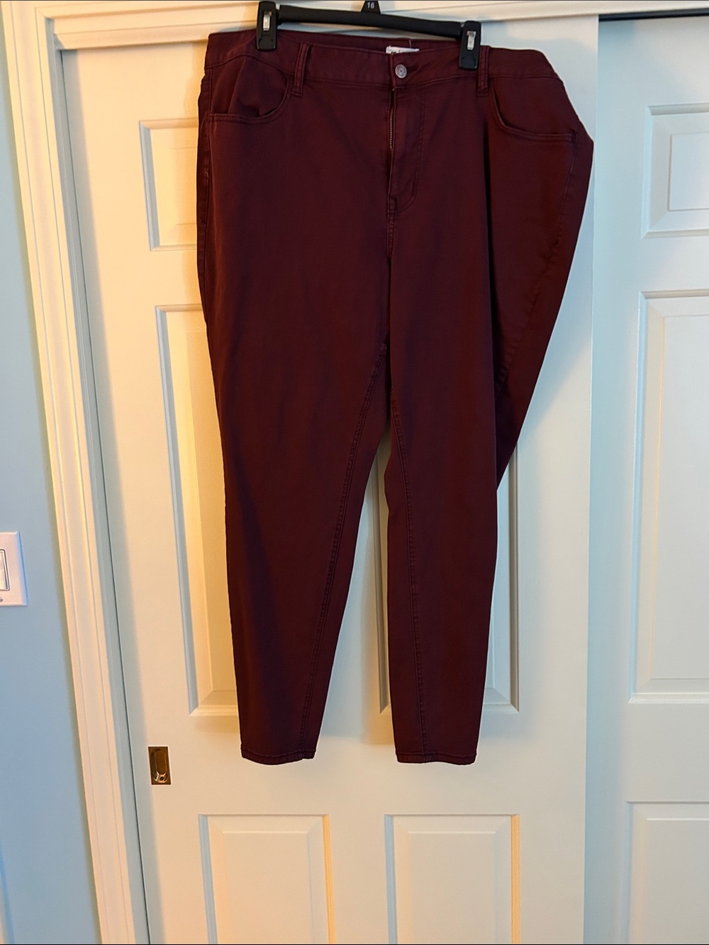 Maurices Wine-Colored Skinny Pants